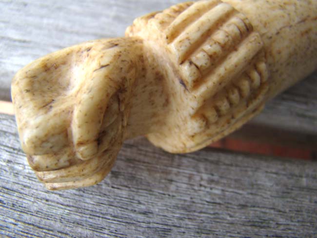 A Fine 19th century Sailor-Made Whalebone Fid with Clenched Fist Carved Knob — image 3